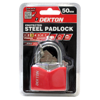 COVERED STEEL 50MM PADLOCK