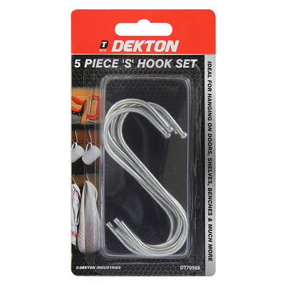 PACK OF 5 STEEL S HOOKS