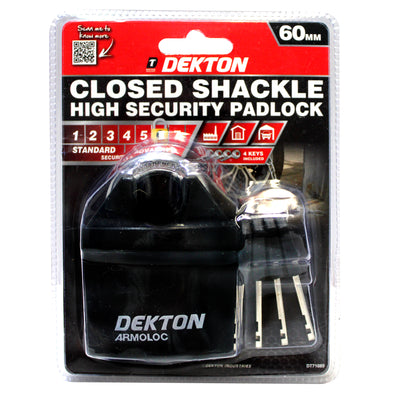 CLOSED SHACKLE 60MM STEEL PADLOCK