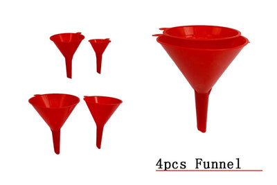 SET OF 4 PLASTIC FUNNELS