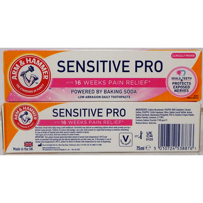 ARM AND HAMMER 75ML SENSITIVE PRO TOOTHPASTE