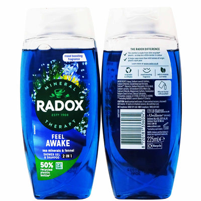 RADOX 225ML FEEL AWAKE 2 IN 1 SHOWER GEL