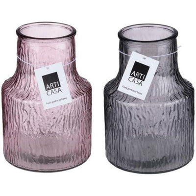 ARTICASA 13.6CM X 20CM 2 ASST. NECK GLASS VASE