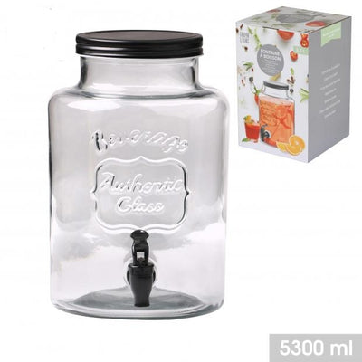 GLASS 5.3LTR DISPENSER WITH TAP