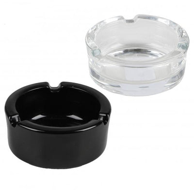 ASST. COLOURS SMALL GLASS ASH TRAY