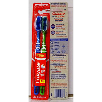 DOUBLE ACTION 2 PACK COLGATE TOOTHBRUSH