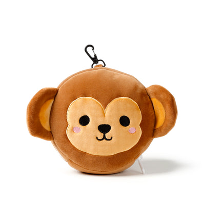 MONKEY PLUSH TRAVEL PILLOW WITH EYE MASK