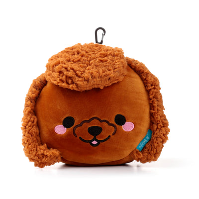 TOY POODLE PLUSH TRAVEL PILLOW WITH EYE MASK