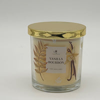 VANILLA BOURBON 8CM X 9CM DECAL GLASS CANDLE