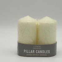 PACK OF 2 60MM X 120MM IVORY PILLAR CANDLES