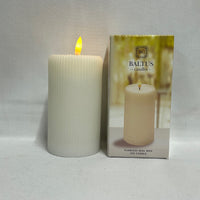 IVORY 7.5CM X 10CM LED WAX PILLAR CANDLE