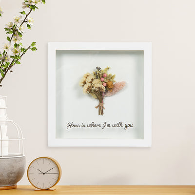 HOME SAYING FLOWER&nbsp; WALL PLAQUE