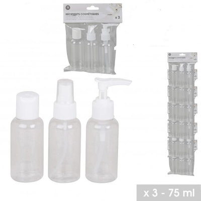 PACK OF 3 TRAVEL BOTTLES