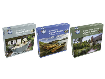 3 ASST. 1000 PCE ADULT JIGSAW