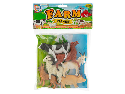 BAG OF 6" FARM ANIMALS PLAY SET