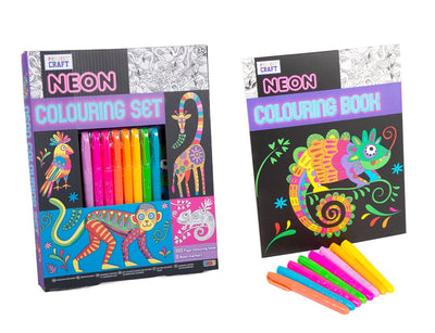 NEON BOXED COLORING SET
