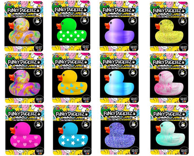 ASST. COLOURS 8CM FUNKY DUCKS