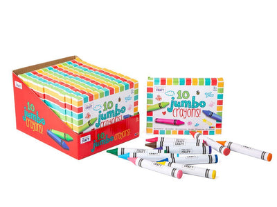 10 PACK SUPER JUMBO CRAYONS