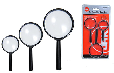 PACK OF 3 MAGNIFYING GLASS SET