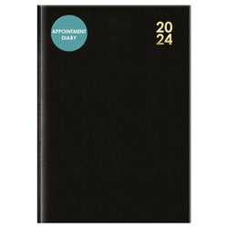 HARDBACK A4 DAY TO PAGE APPOINTMENTS 2024 DIARY