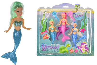 PACK OF 3 MERMAID PLAY SET