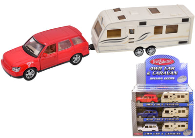 DIE-CAST AND PLASTIC CAR AND CARAVAN