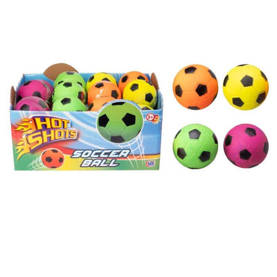 HOT SHOTS NEON RUBBER SOCCER BALL