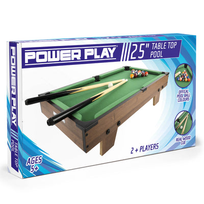 POWER PLAY 25" TABLE TOP POOL GAME