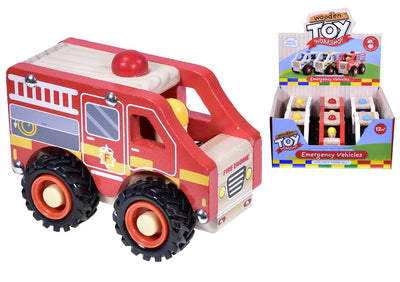 ASST. WOODEN EMERGENCY VEHICLE