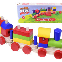 WOODEN BLOCKS TRAIN PLAY SET