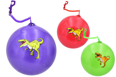 DINO DESIGN ASST. 10" BALL WITH KEY CHAIN (DEFLATED)