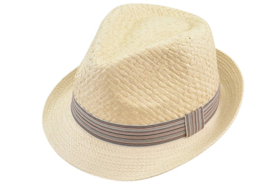 TRILBY 58CM HAT WITH STRIPED BAND