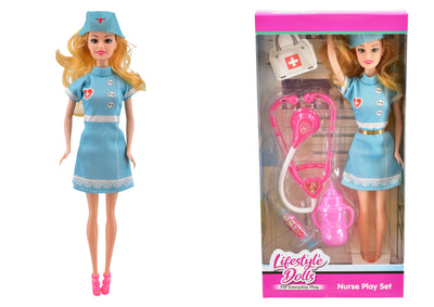 BOXED 11"NURSE DOLL SET