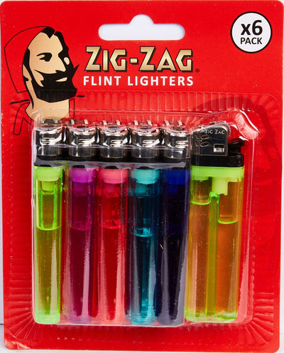 PACK OF 6 ZIG ZAG DISPOSABLE LIGHTERS