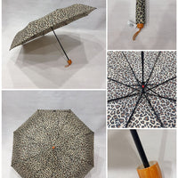 LEOPARD PRINT FOLDING UMBRELLA