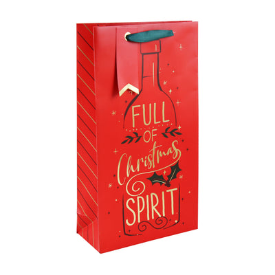 XMAS SPIRIT DOUBLE BOTTLE BAG