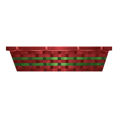 RED AND GREEN WICKER HAMPER BASKET