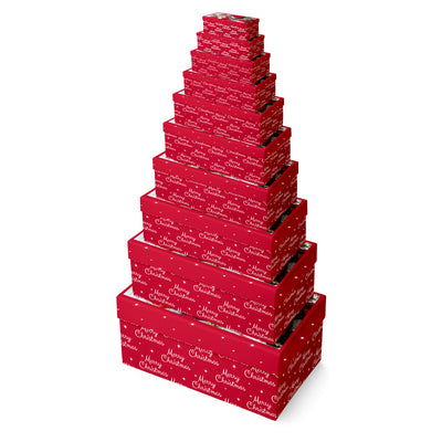 SET OF 10 TRAD SANTA GIFT BOX