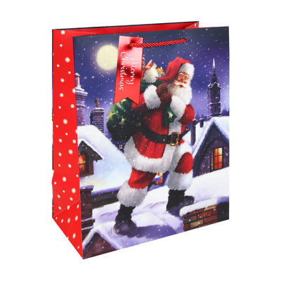 TRADITIONAL SANTA LARGE GIFT BAG 2 ASST.