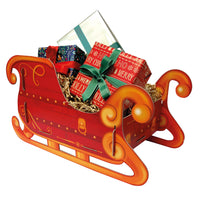 SANTAS PRESENTS FLAT PACK CARDBOARD SLEIGH