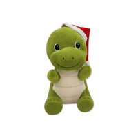 8" PLUSH SANTA XMAS DINO