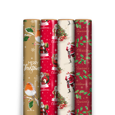TRADITIONAL DESIGNS ASST. 7MTR XMAS WRAP