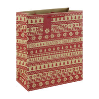 SEASONS GREETINGS LARGE KRAFT GIFT BAG
