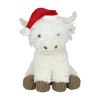 HIGHLAND COW 8"SANTA PLUSH TOY