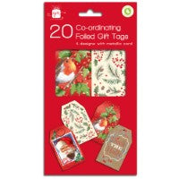 PACK OF 20 TRAD XMAS TAGS