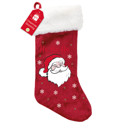 VELVET PLUSH SANTA STOCKING