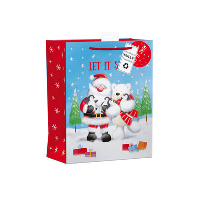 LARGE SANTA AND FRIENDS XMAS BAG