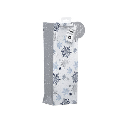 FALLING SNOWFLAKES XMAS BOTTLE BAG