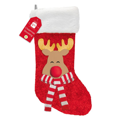 FELT 3D REINDEER DESIGN STOCKING