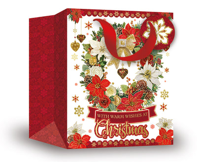 MEDIUM TRAD WREATH XMAS BAG